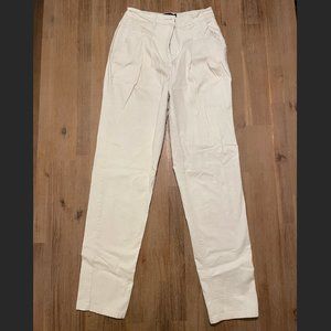 ASOS High Waisted Cream Tapered Trouser